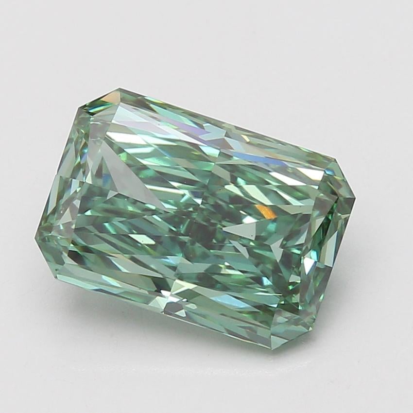 5.08 Ct. Fancy Vivid Green Radiant Lab Grown Diamond