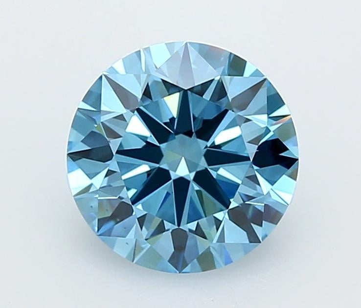 2.04 Ct. Fancy Vivid  Blue Round Lab Grown Diamond