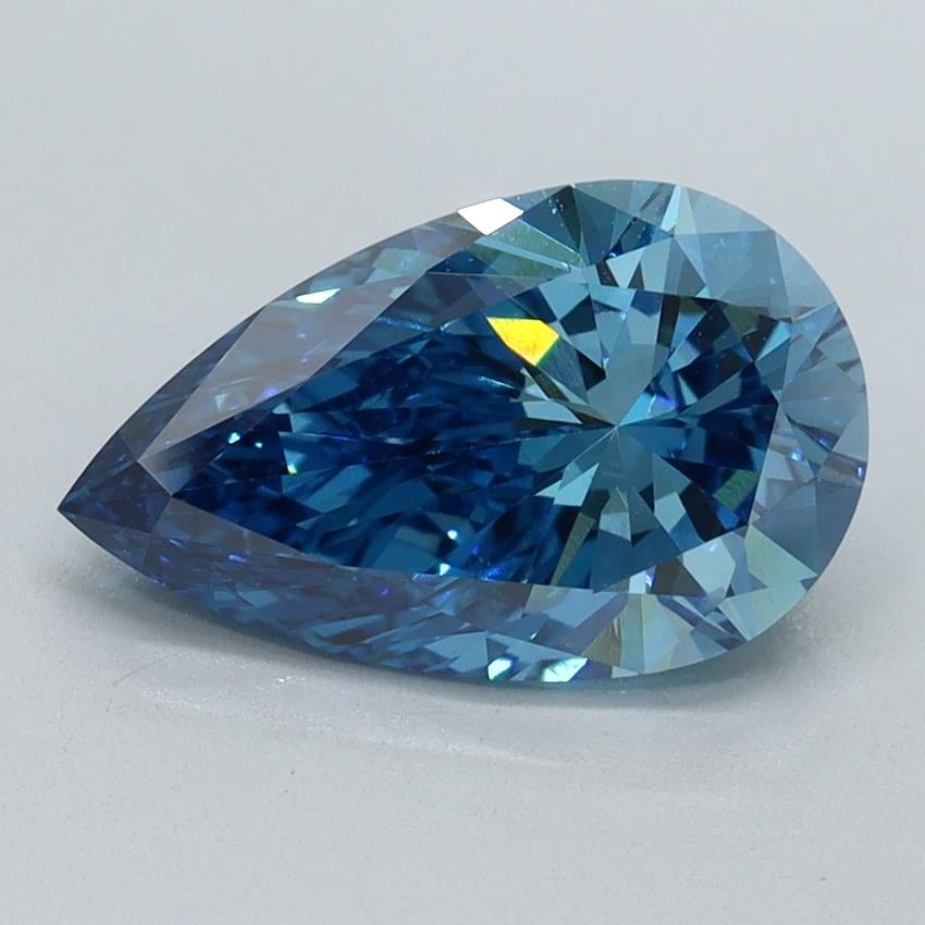 2.08 Ct. Fancy Vivid Blue Pear Lab Grown Diamond