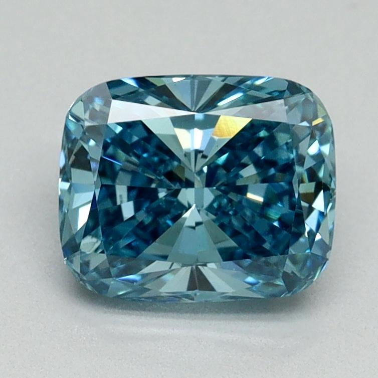 1.49 Ct. Fancy Vivid Blue Cushion Lab Grown Diamond