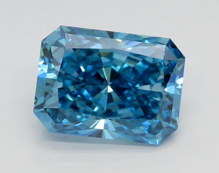 2.52 Ct. Fancy Vivid Blue Radiant Lab Grown Diamond
