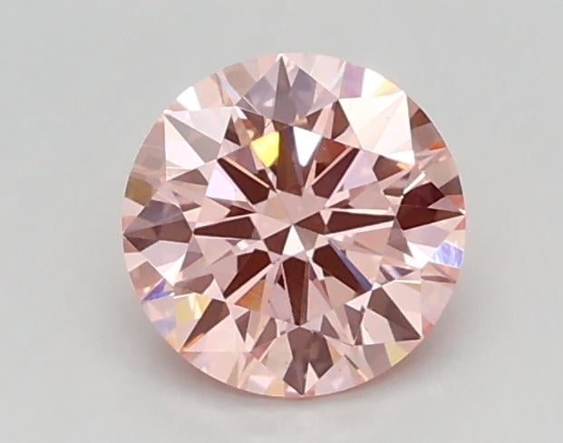 0.54 Ct. Fancy Vivid Pink Round Lab Grown Diamond