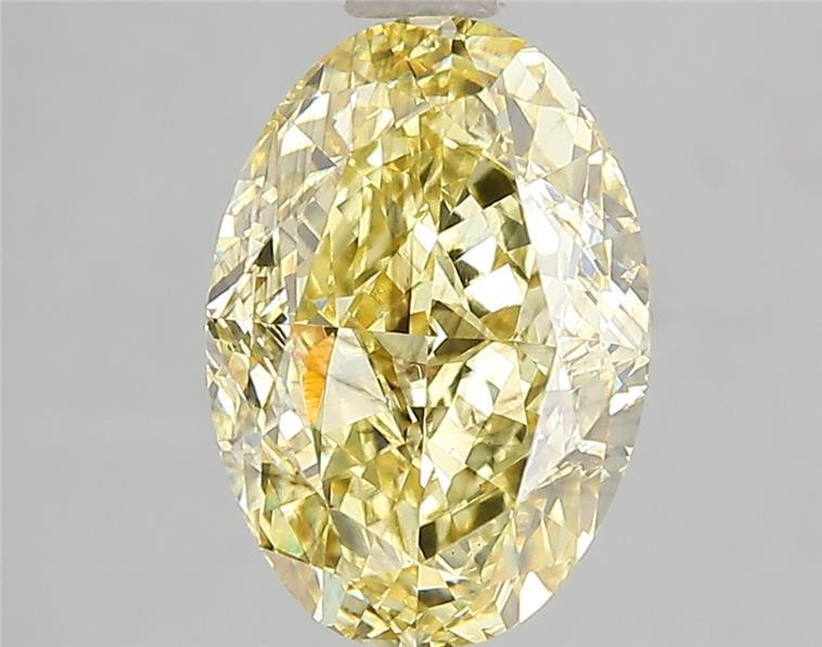 3.02 Ct. Fancy Intense Yellow Oval Lab Grown Diamond