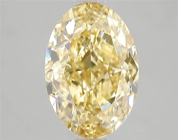3.10 Ct. Fancy Vivid Yellow Oval Lab Grown Diamond