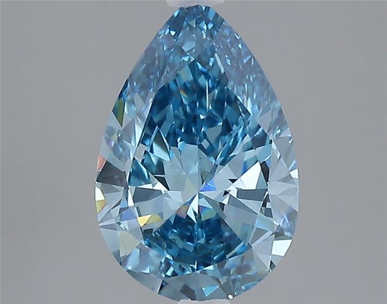 2.00 Ct. Fancy Vivid Blue Pear Lab Grown Diamond