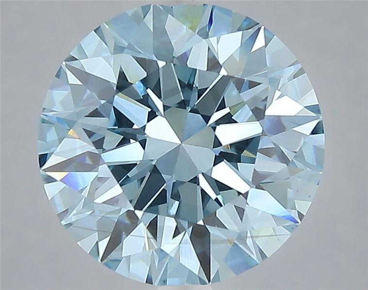 4.38 Ct. Fancy Vivid Blue Round Lab Grown Diamond