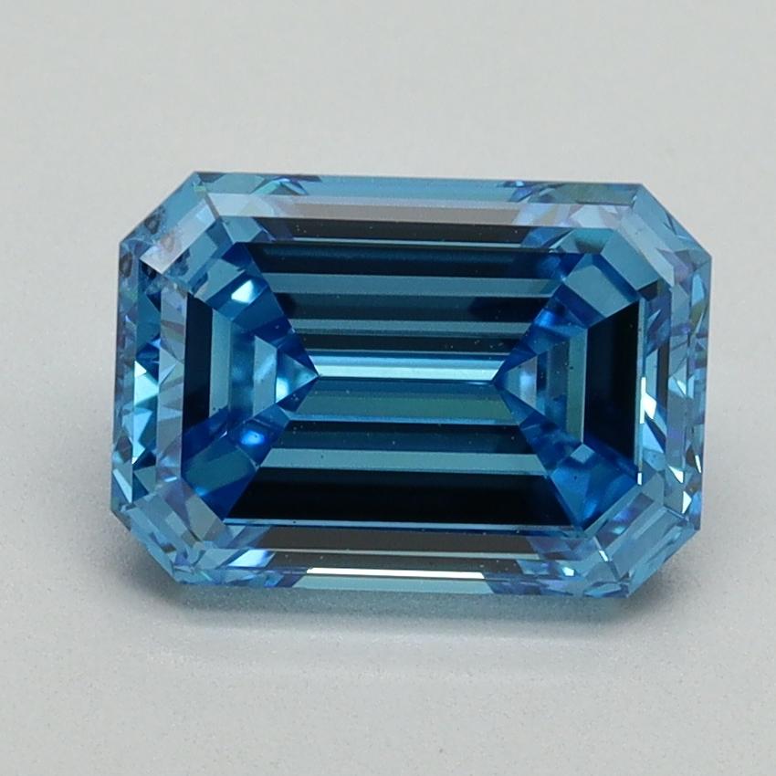 2.04 Ct. Fancy Vivid Malibu Blue Emerald Lab Grown Diamond