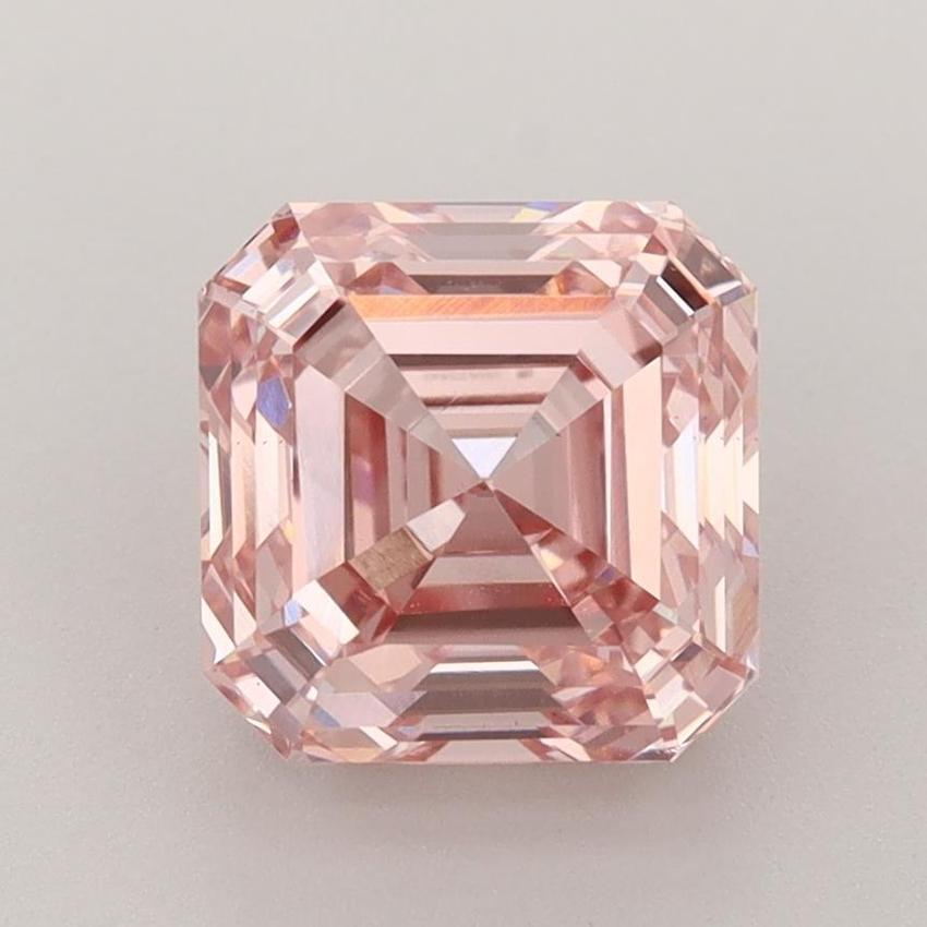 2.69 Ct. Fancy Intense Pink Asscher Lab Grown Diamond