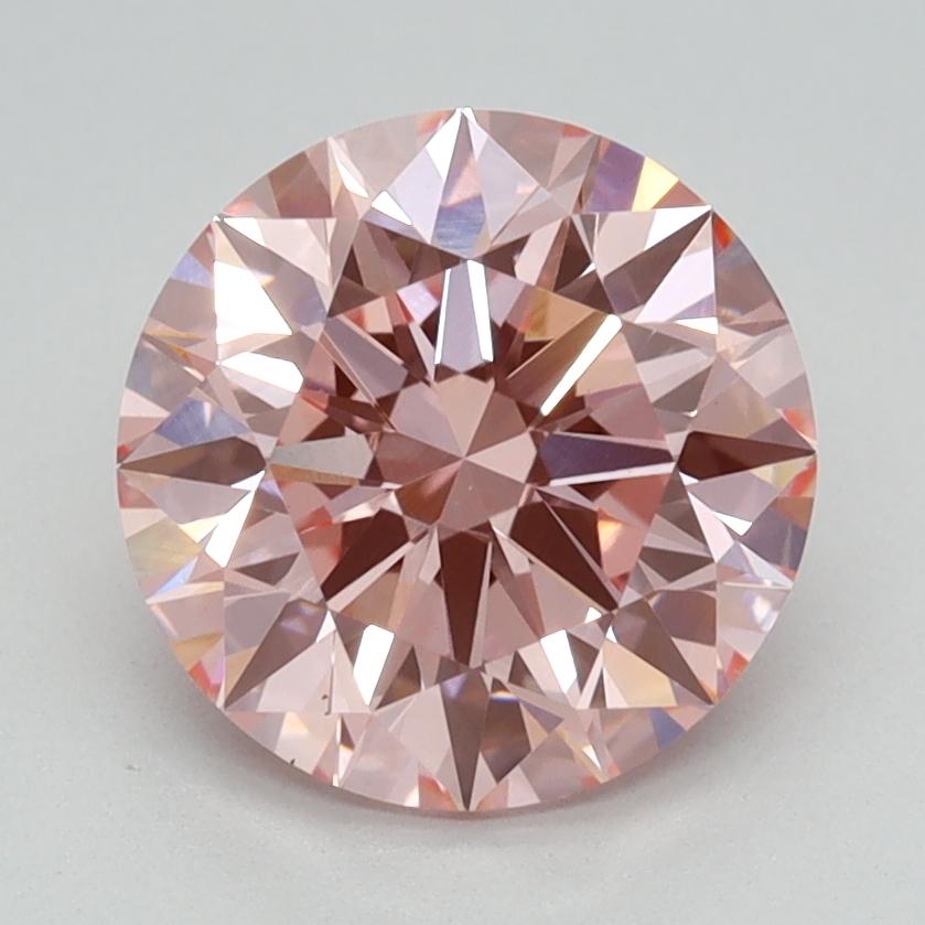 1.77 Ct. Fancy Intense Pink Round Lab Grown Diamond