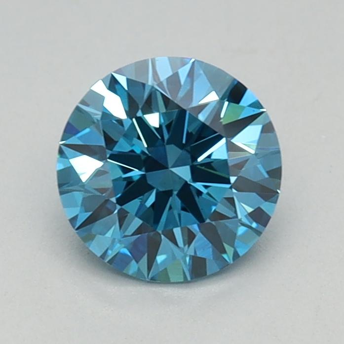 0.61 Ct. Fancy Vivid Blue Round Lab Grown Diamond