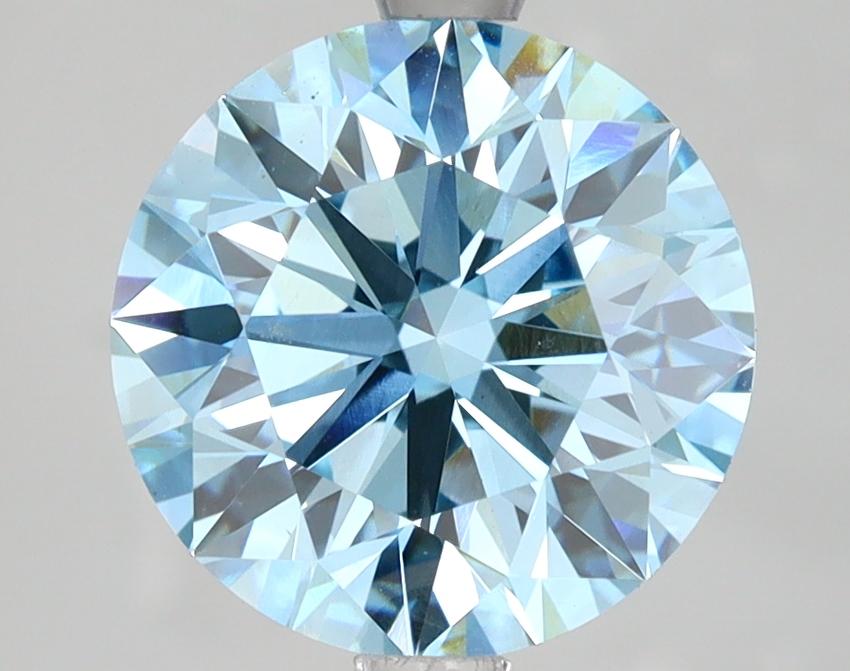 3.59 Ct. Fancy Vivid Blue Round Lab Grown Diamond