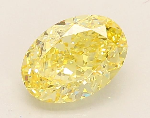 1.04 Ct. Fancy Vivid Yellow Oval Lab Grown Diamond