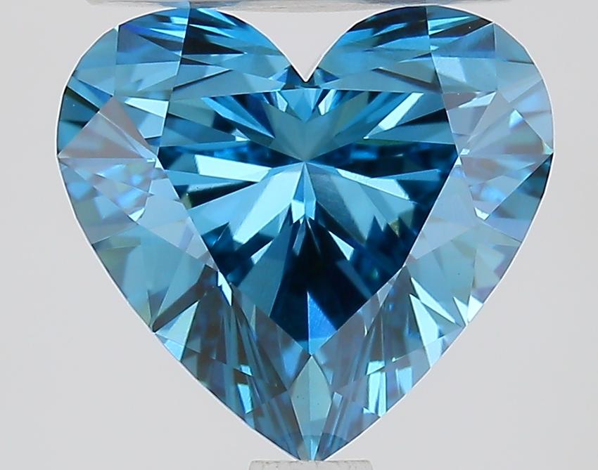 2.08 Ct. Fancy Vivid Blue Heart Lab Grown Diamond