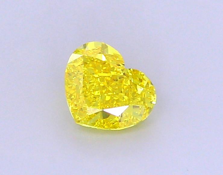 1.62 Ct. Fancy Vivid  Yellow Heart Lab Grown Diamond
