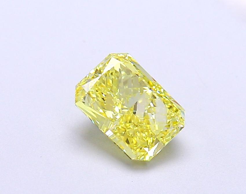 1.14 Ct. Fancy Vivid  Yellow Radiant Lab Grown Diamond