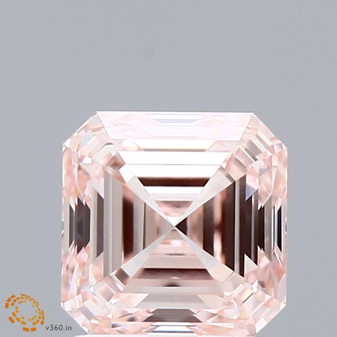 2.06 Ct. Fancy Intense Pink Asscher Lab Grown Diamond