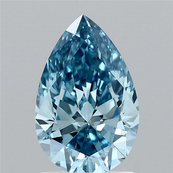 1.61 Ct. Fancy Vivid Blue Pear Lab Grown Diamond