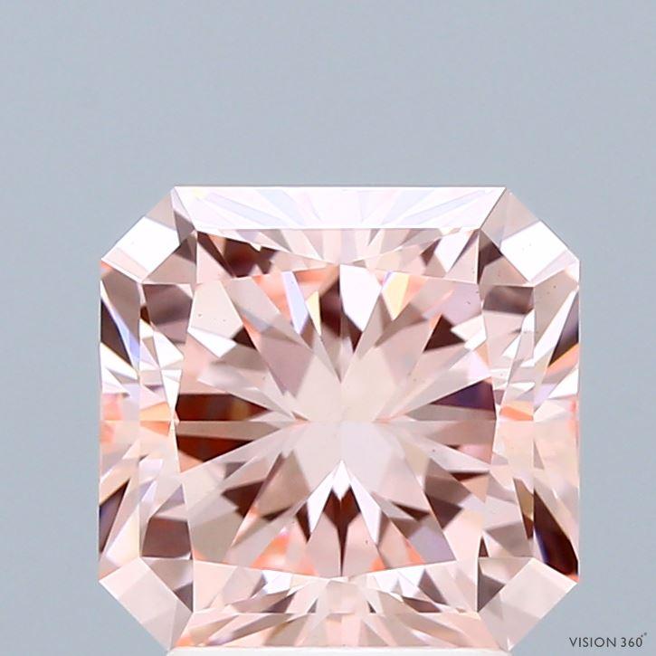 3.02 Ct. Fancy Intense Pink Radiant Lab Grown Diamond