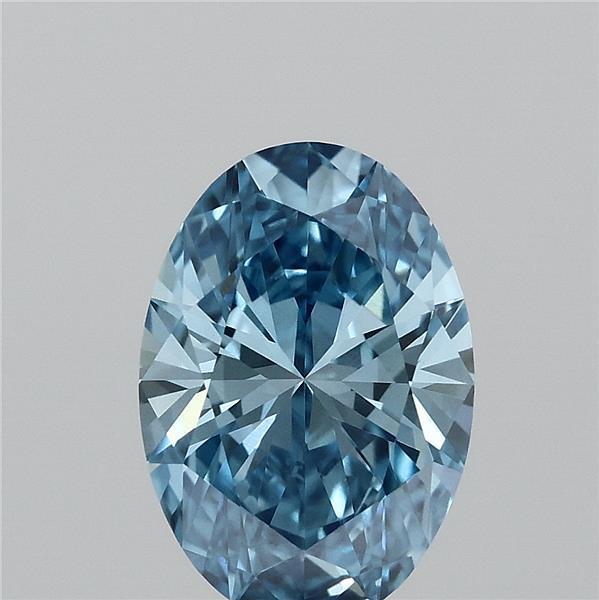 1.03 Ct. Fancy Vivid Blue Oval Lab Grown Diamond
