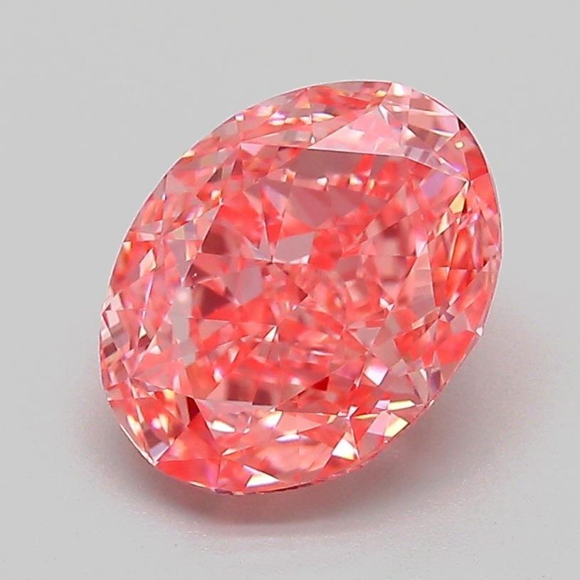 2.25 Ct. Fancy Vivid Pink Oval Lab Grown Diamond