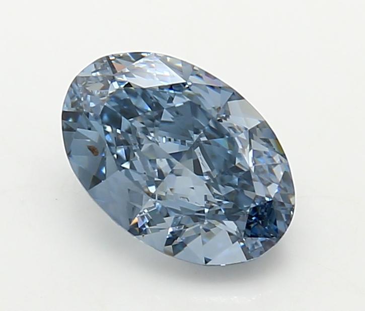 1.51 Ct. Fancy Vivid  Blue Oval Lab Grown Diamond