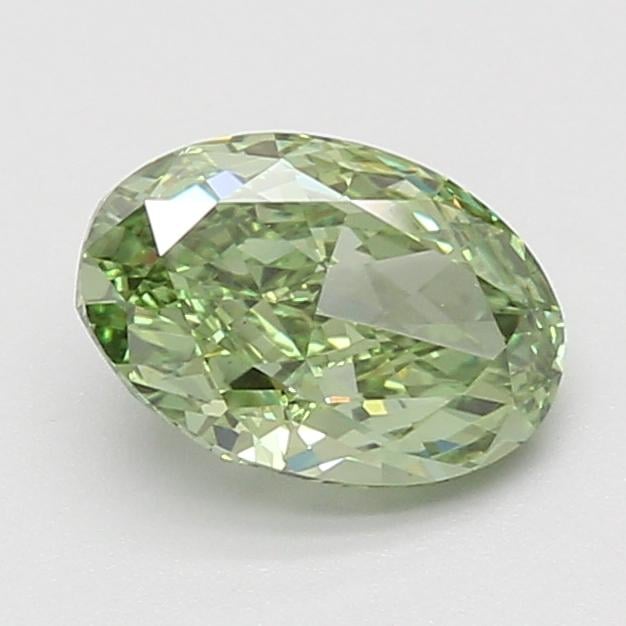 1.53 Ct. Fancy Vivid Green Oval Lab Grown Diamond