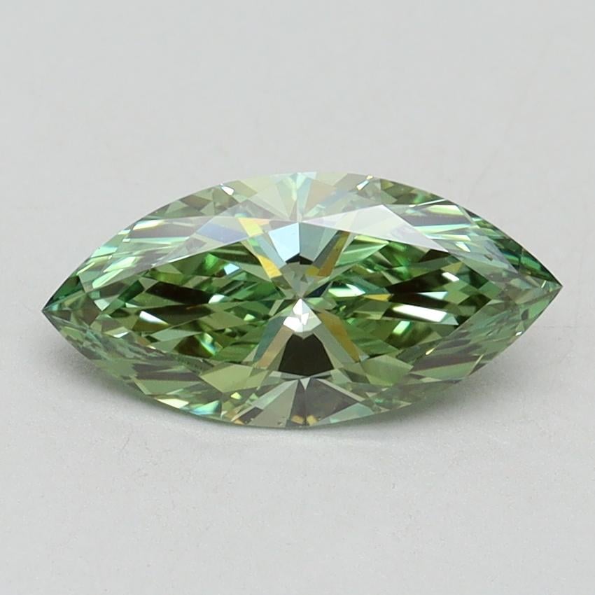 1.00 Ct. Fancy Vivid Green Marquise Lab Grown Diamond