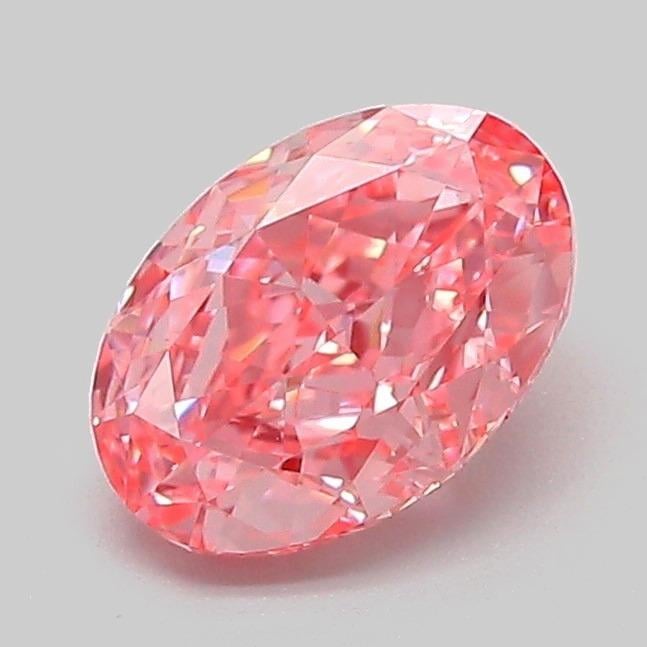 1.11 Ct. Fancy Vivid Pink Oval Lab Grown Diamond