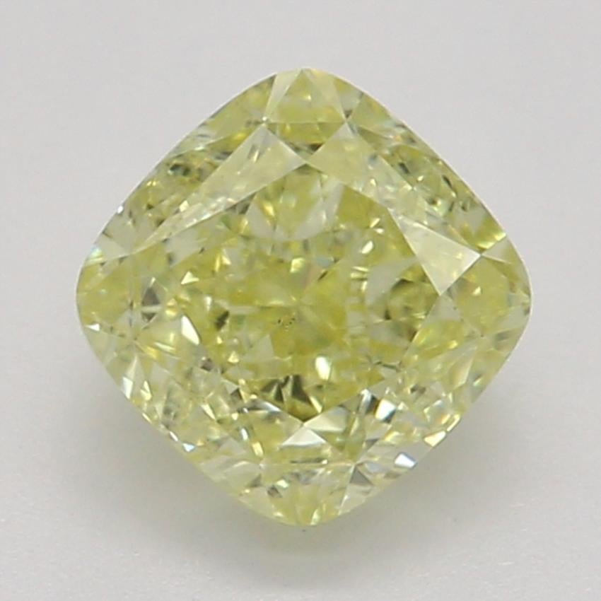 0.58 Ct. Fancy Yellow Cushion Diamond