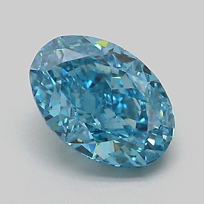 1.11 Ct. Fancy Vivid Blue Oval Lab Grown Diamond