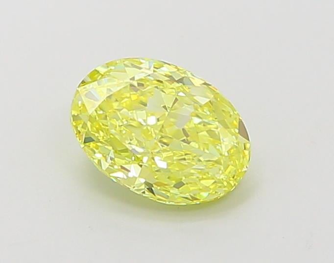 1.02 Ct. Fancy Vivid  Yellow Oval Lab Grown Diamond