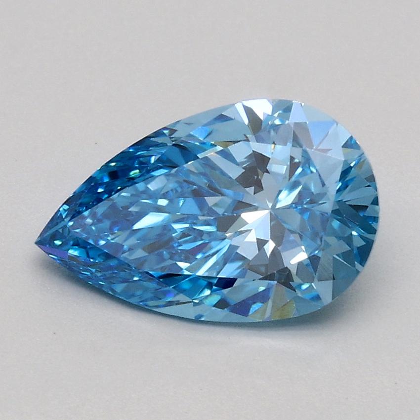 1.01 Ct. Fancy Vivid Blue Pear Lab Grown Diamond
