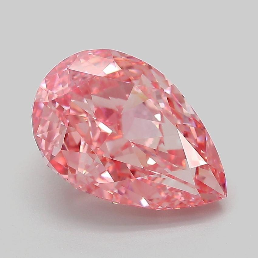 4.02 Ct. Fancy Vivid Pink Pear Lab Grown Diamond