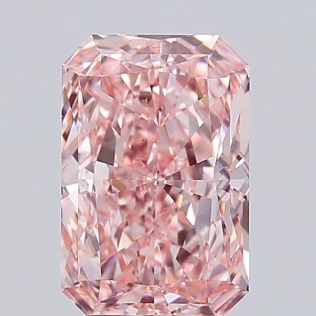 3.39 Ct. Fancy Vivid  Pink Radiant Lab Grown Diamond