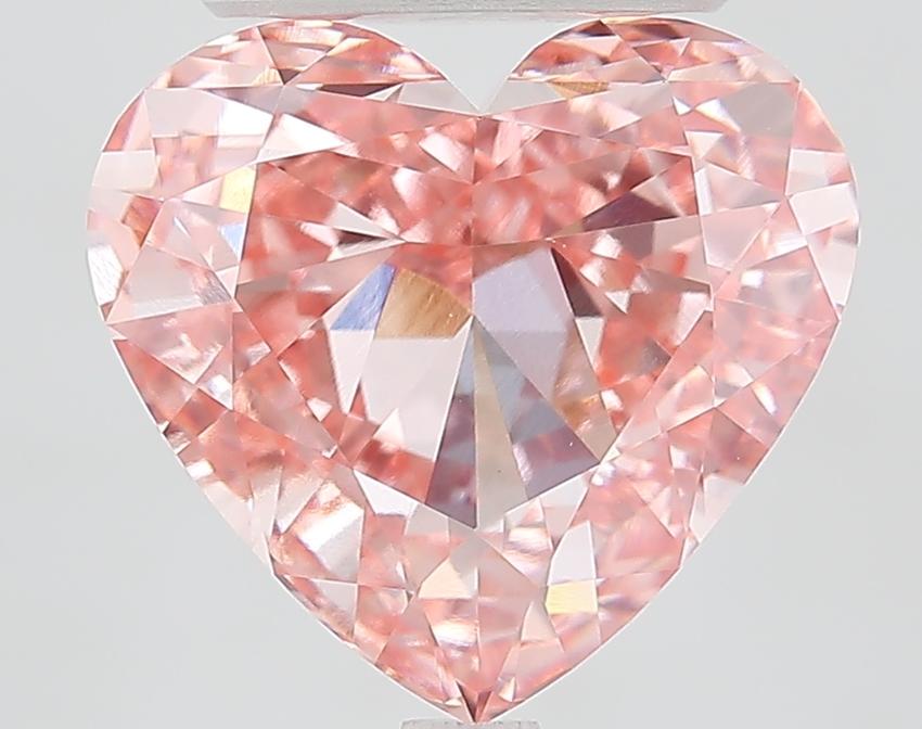6.02 Ct. Fancy Vivid Pink Heart Lab Grown Diamond