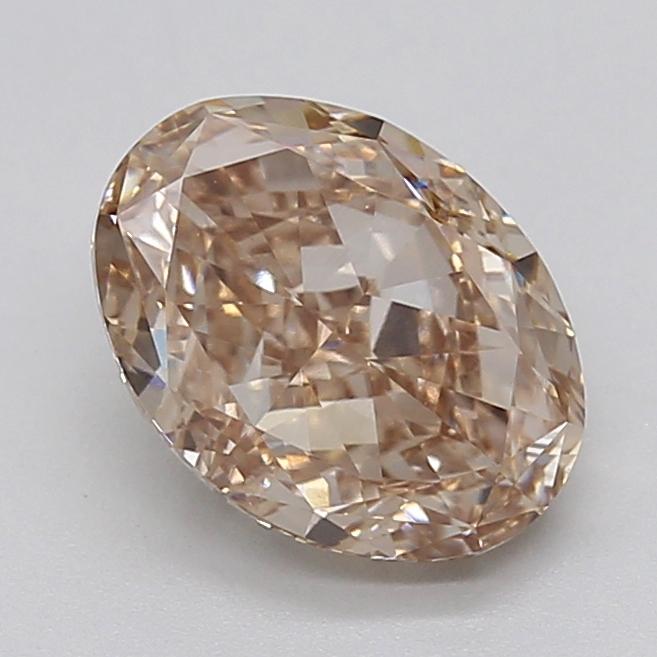 3.01 Ct. Light  Brown Oval Lab Grown Diamond