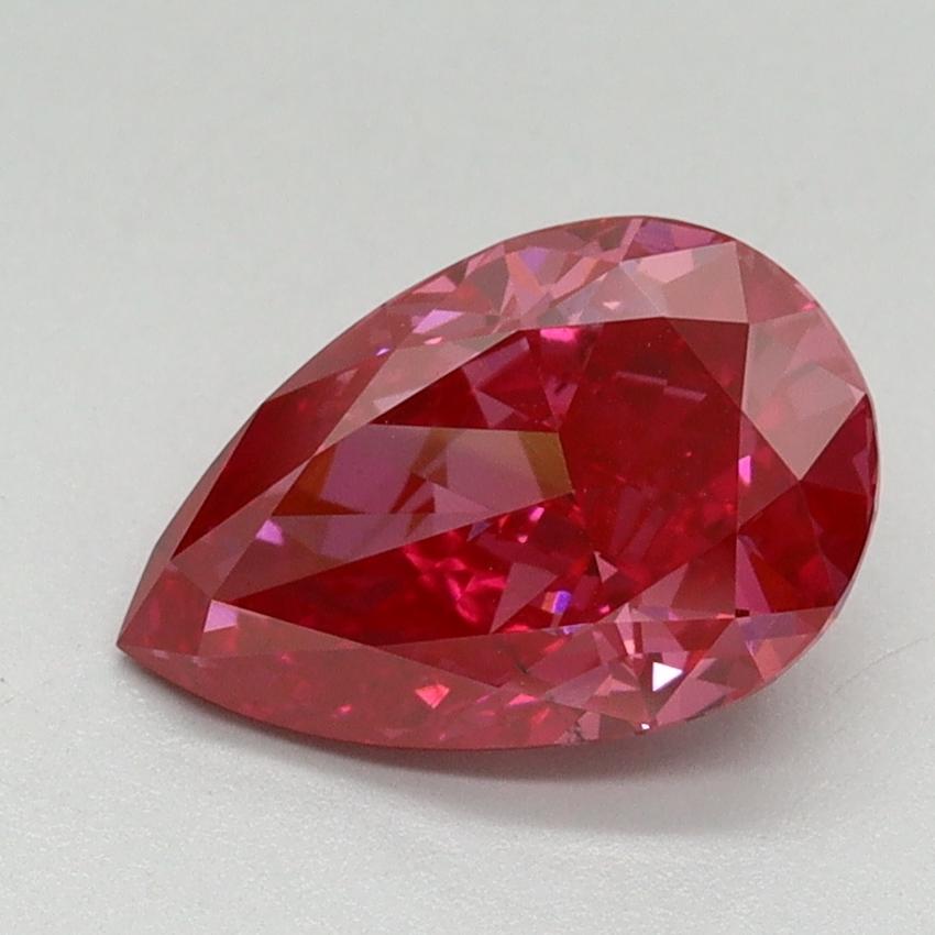 1.63 Ct. Fancy Vivid Red Pear Lab Grown Diamond