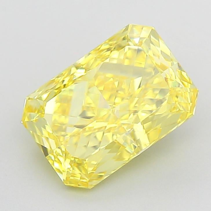 3.53 Ct. Fancy Vivid  Yellow Radiant Lab Grown Diamond