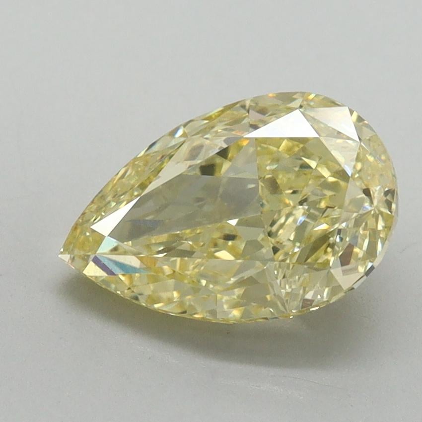 2.10 Ct. Fancy Vivid Yellow Pear Lab Grown Diamond