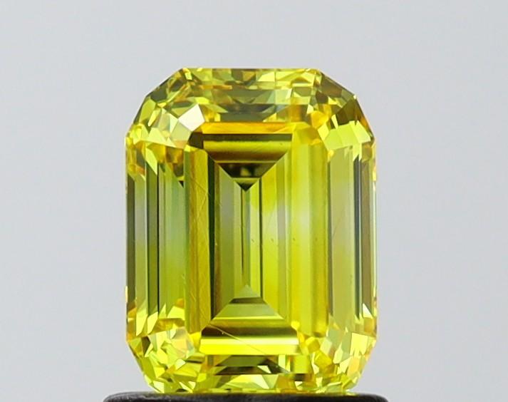 1.14 Ct. Fancy Vivid Yellow Emerald Lab Grown Diamond