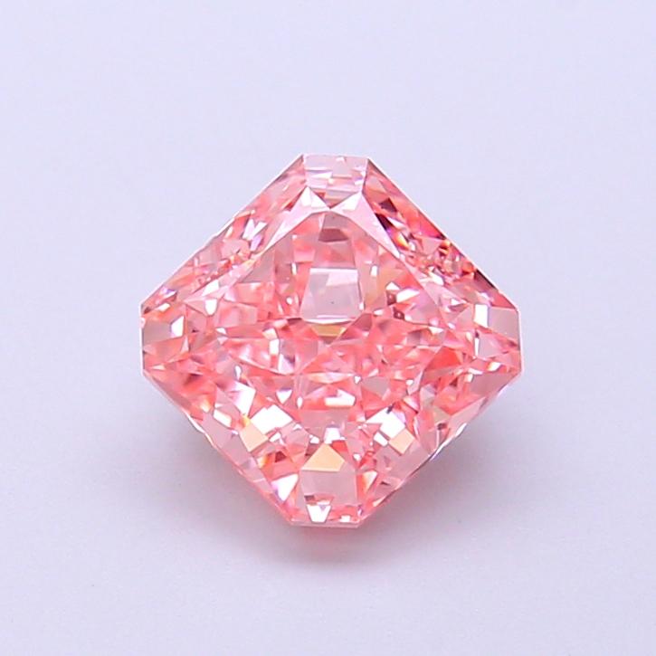 1.54 Ct. Fancy Vivid Pink Radiant Lab Grown Diamond