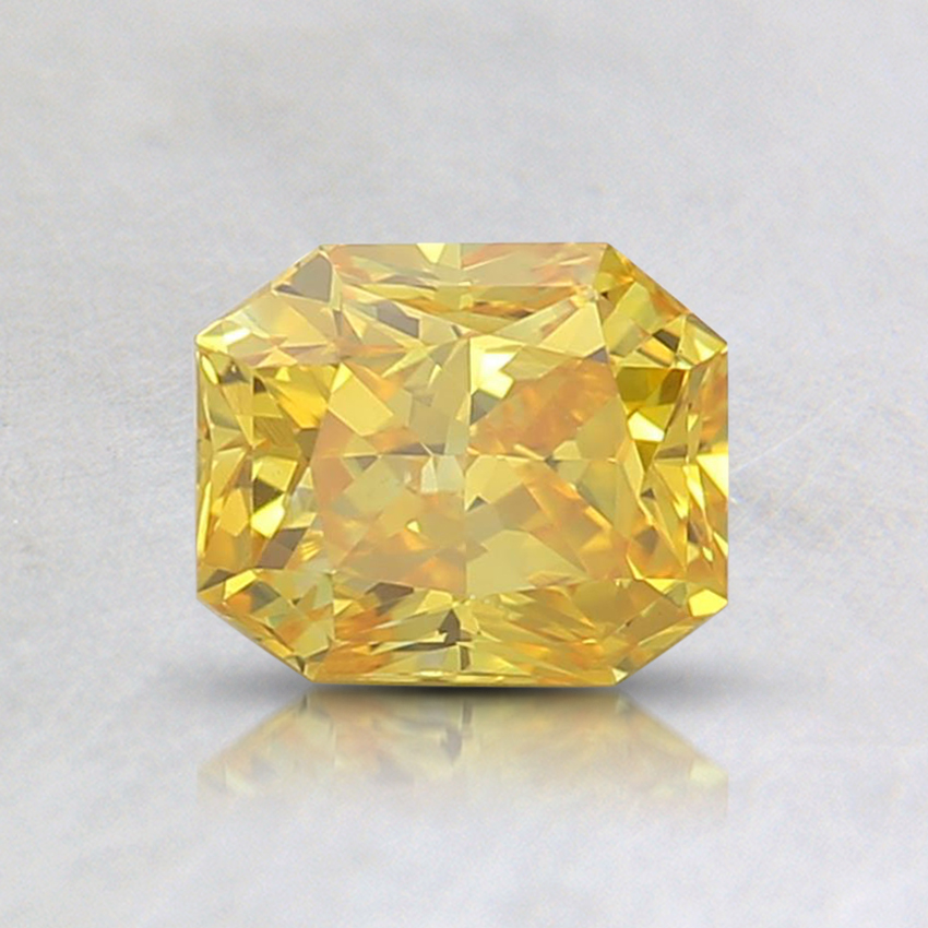 0.61 Ct. Fancy Vivid Orangy Yellow Radiant Lab Grown Diamond