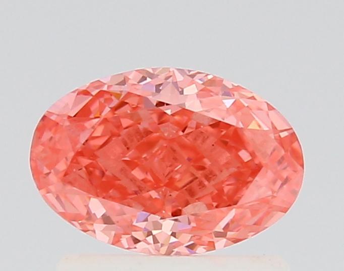 0.79 Ct. Fancy Vivid Pink Oval Lab Grown Diamond