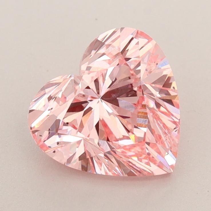 1.51 Ct. Fancy Vivid  Pink Heart Lab Grown Diamond
