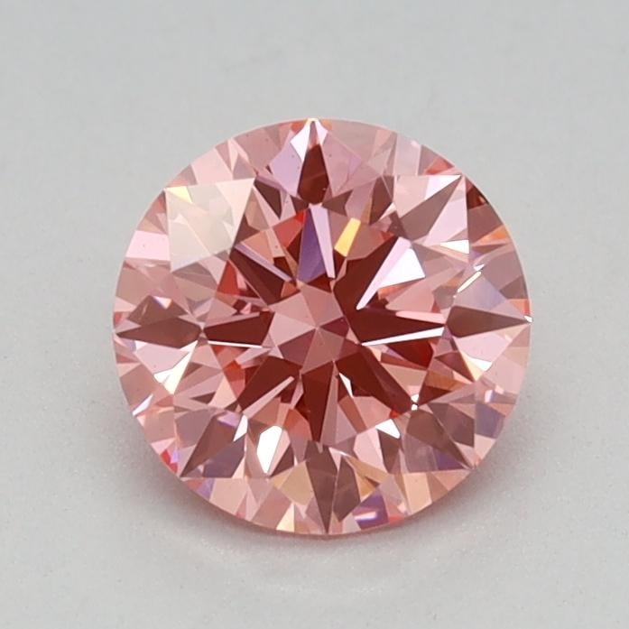 0.61 Ct. Fancy Vivid Pink Round Lab Grown Diamond