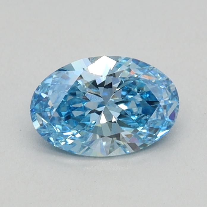 0.37 Ct. Fancy Vivid Blue Oval Lab Grown Diamond