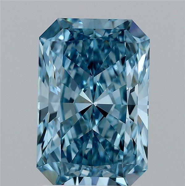 2.54 Ct. Fancy Vivid Blue Radiant Lab Grown Diamond