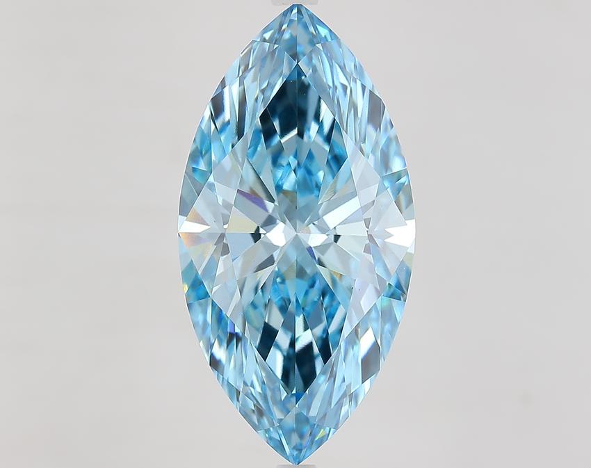 9.10 Ct. Fancy Vivid Blue Marquise Lab Grown Diamond