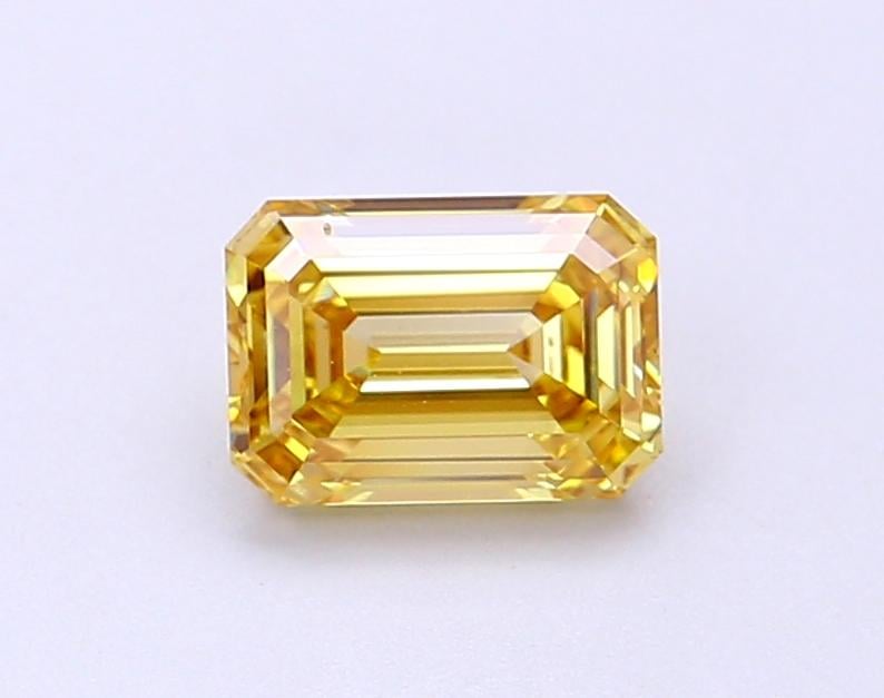 1.01 Ct. Fancy Intense Yellow Emerald Lab Grown Diamond