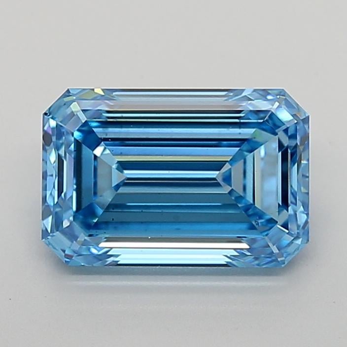 3.01 Ct. Fancy Vivid  Blue Emerald Lab Grown Diamond